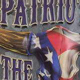 Patriotic to the Bone Embossed Metal Sign